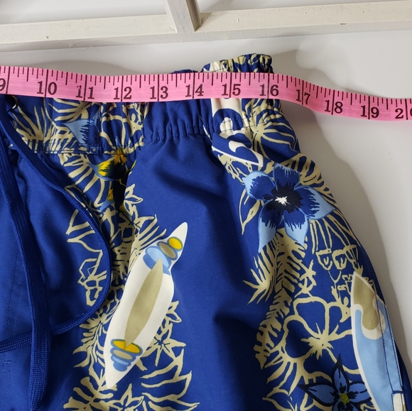 First Wave Hawaiian Print Retro Tropical Board Shorts Vacation Cruise Tropical L - Picture 10 of 14